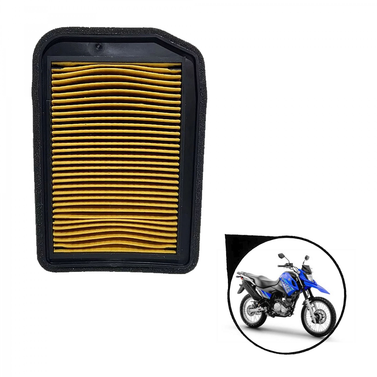 Filtro Ar Yamaha Fazer Factor 150 Xtz 150 Crosser 2014 Até 2022