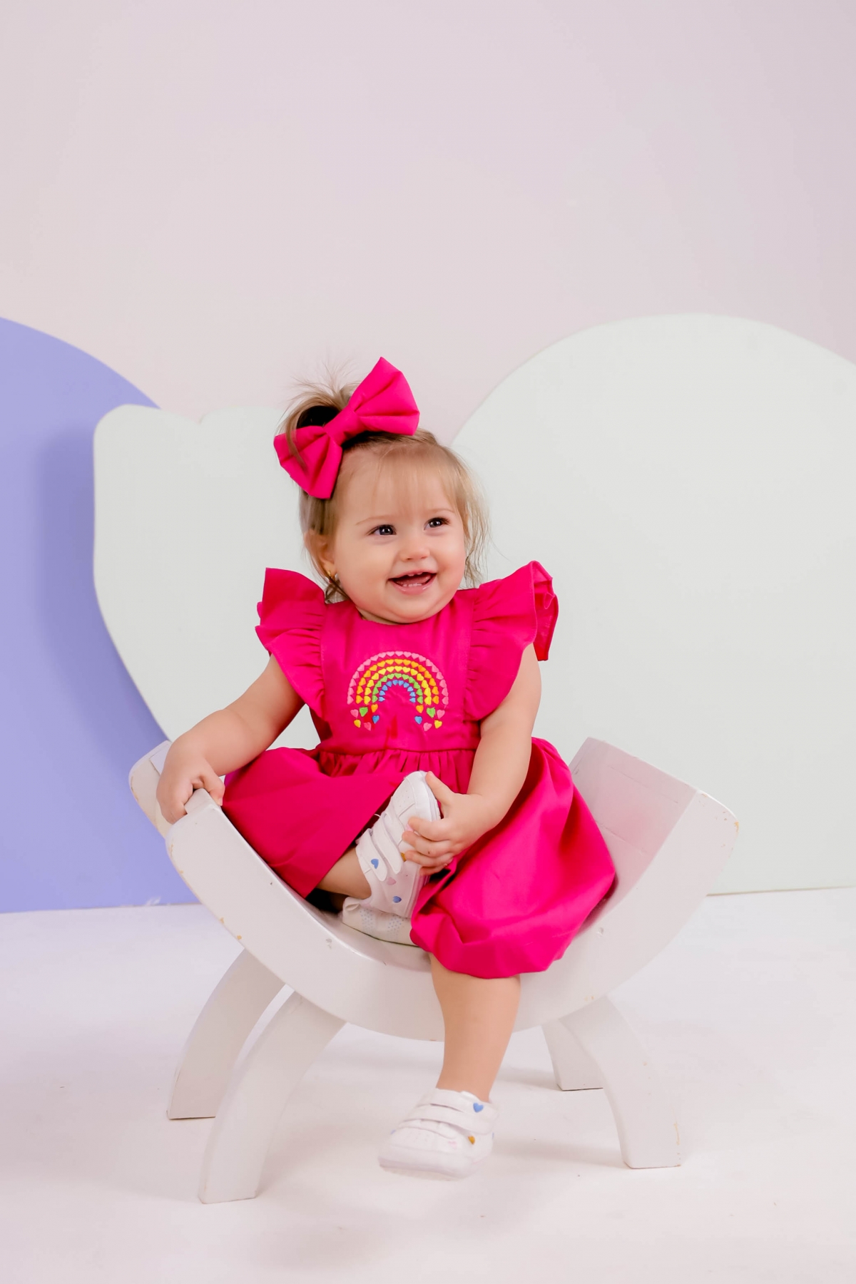 Vestido Arco Íris Bordado Baby