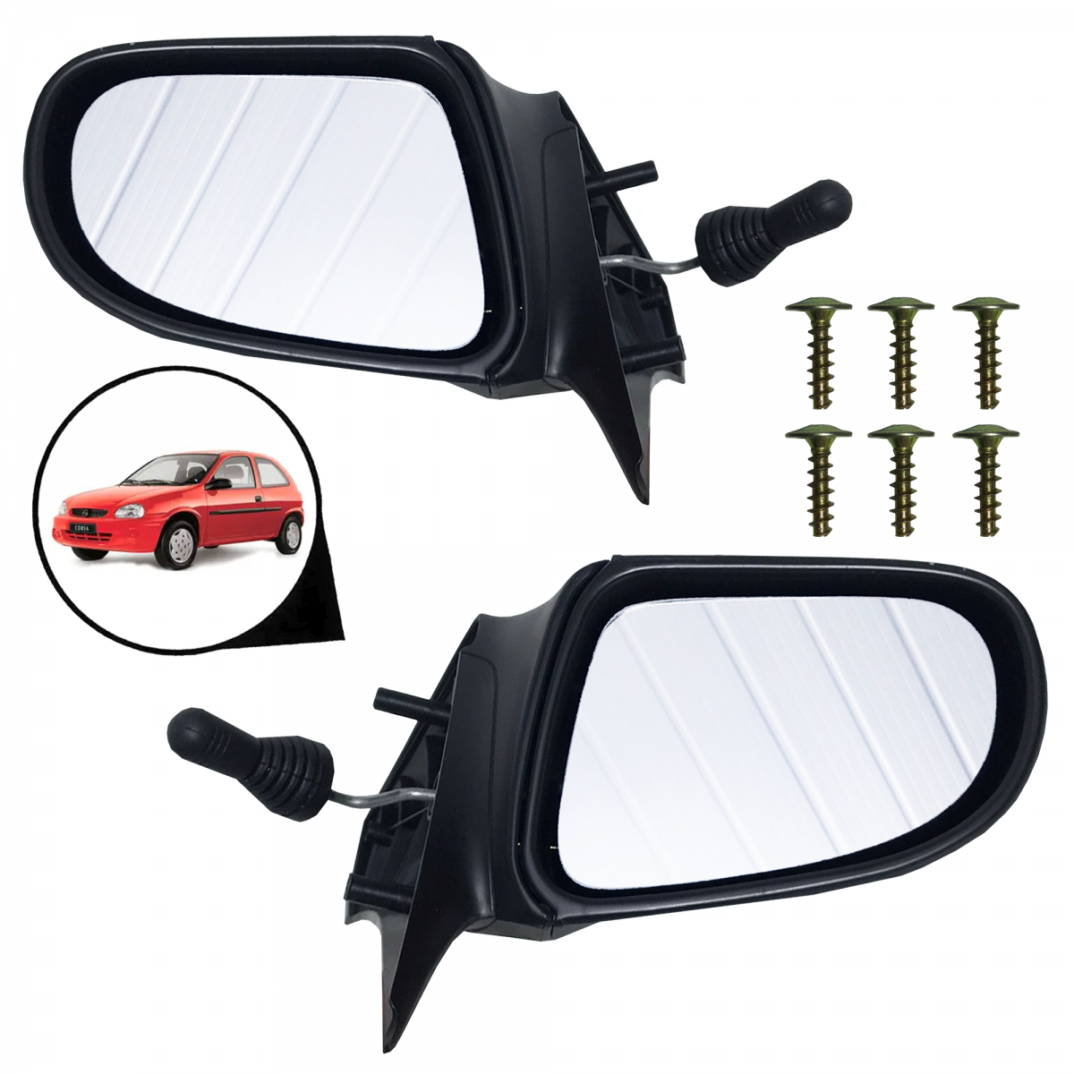 Par Retrovisor Chevrolet Corsa e Corsa Classic 2/4 Portas Com Controle