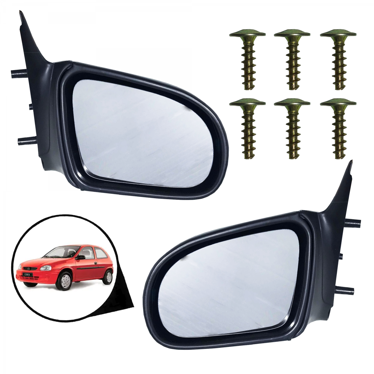 Par Retrovisor Chevrolet Corsa e Corsa Classic 2/4 Portas Sem Controle