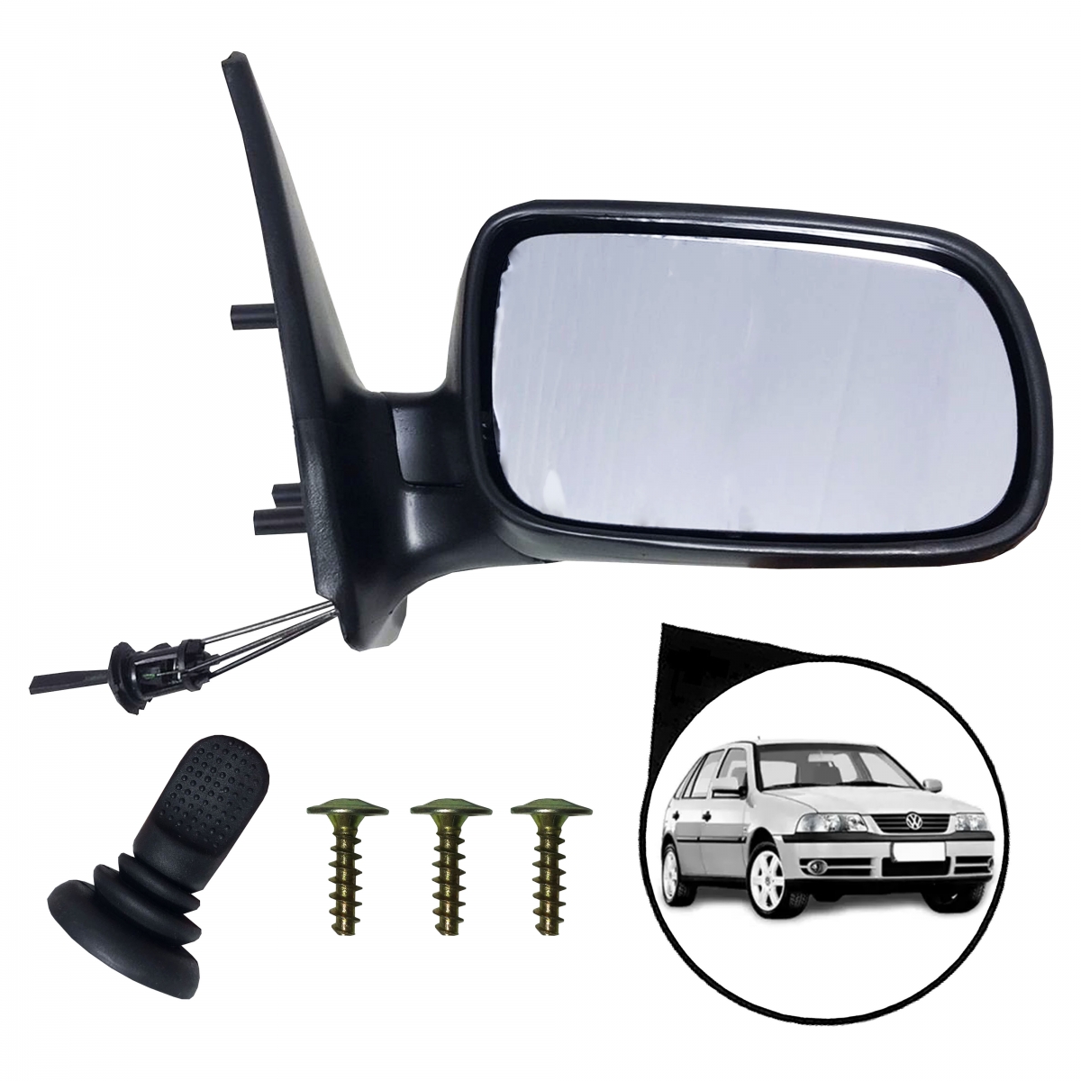 Retrovisor Volkswagen Gol G3 e G4 4 Portas (Lado Direito) Passageiro Com Controle