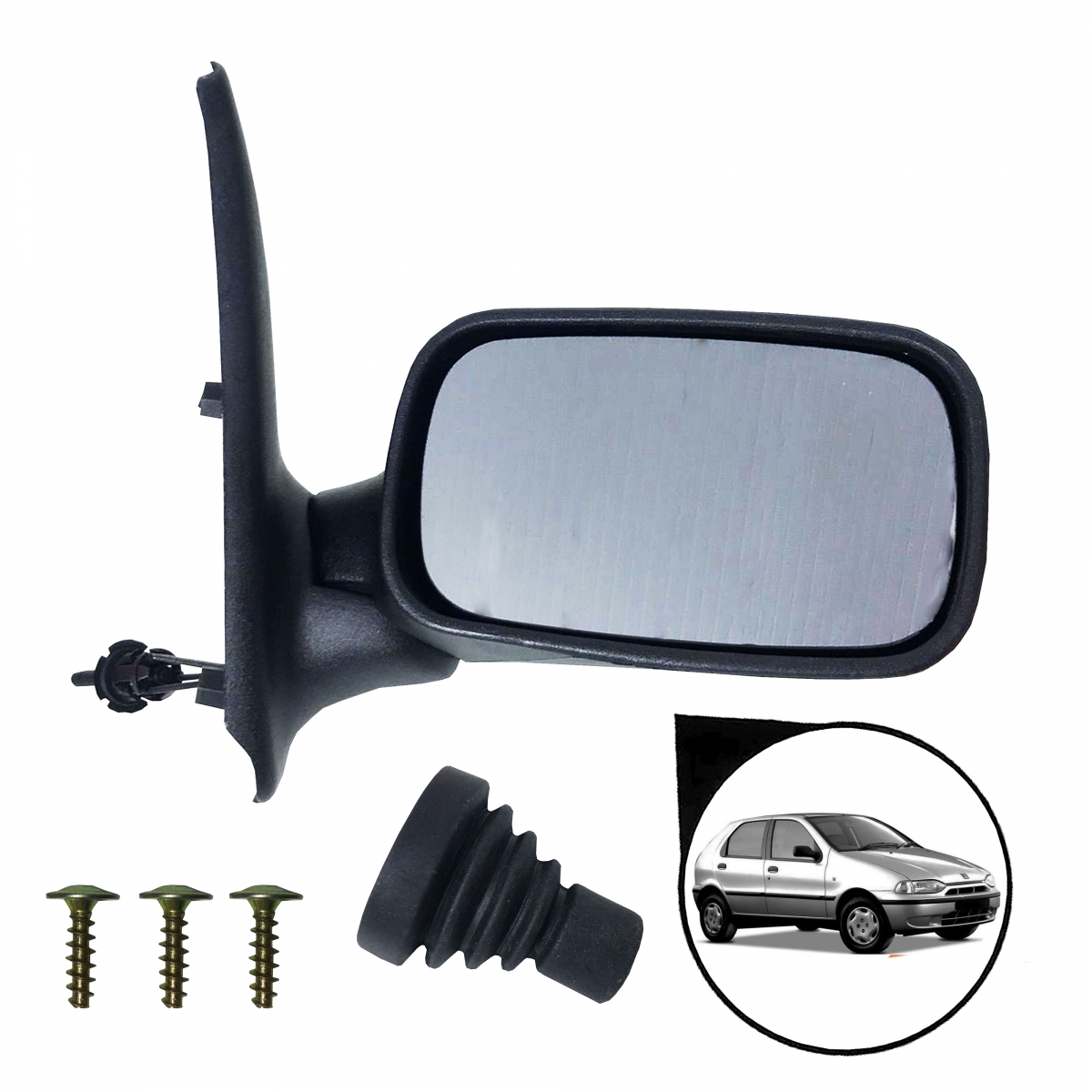 Retrovisor Fiat Palio 4 Portas (Lado Esquerdo) Motorista Com Controle