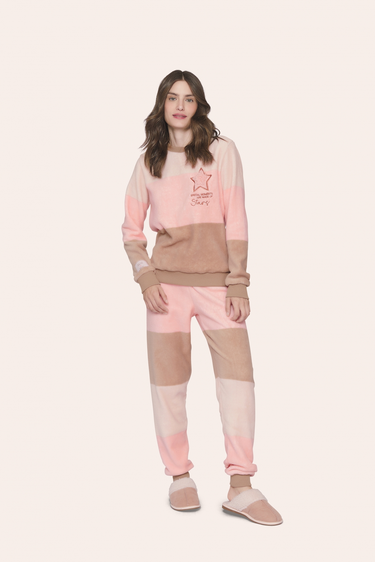 PIJAMA FEMININO LONGO LISTRADO LUA LUÁ