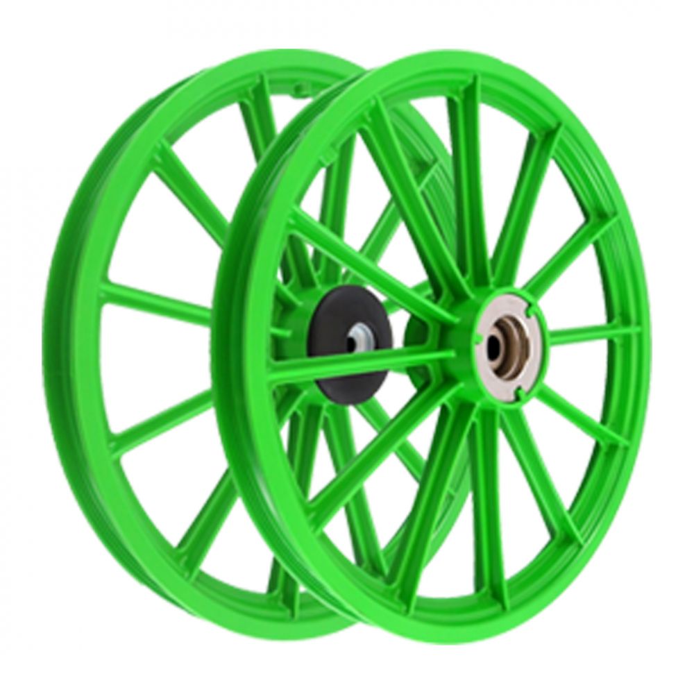 RODA PLAST. ARO 16 S/ EIXO VERDE (PAR)