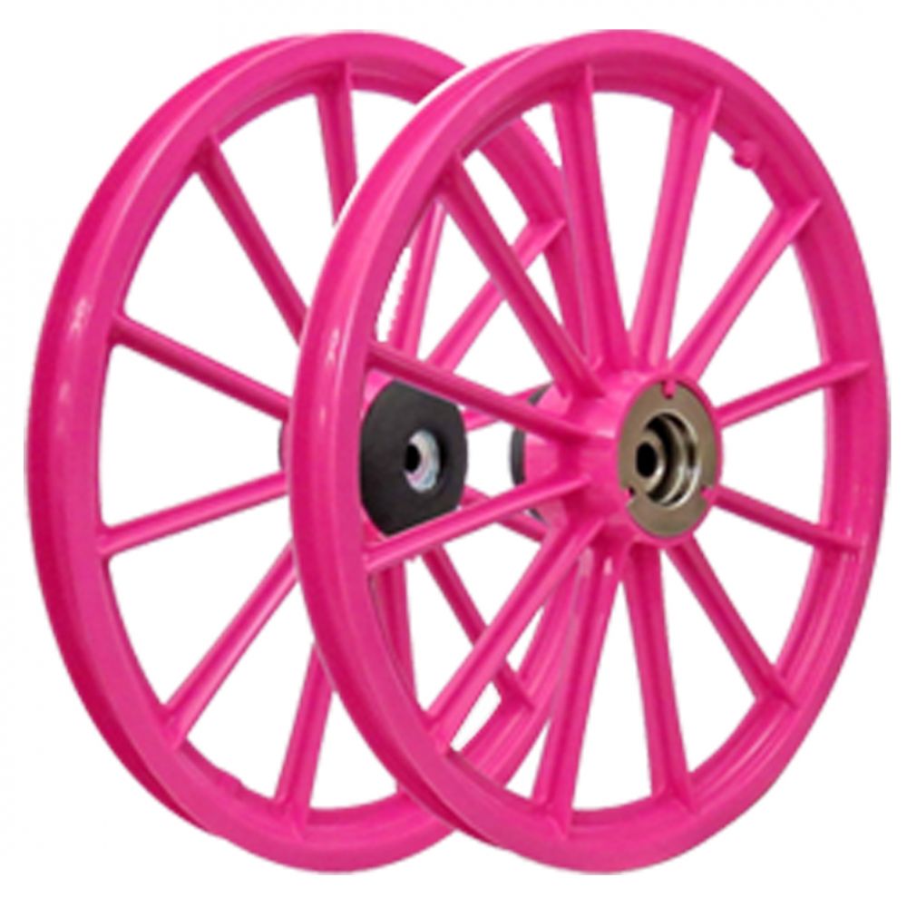 RODA PLAST. ARO 16 S/ EIXO ROSA (PAR)