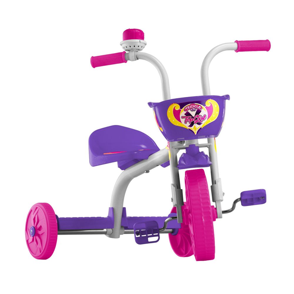 TRICICLO ULTRA BIKE TOP GIRL ROXO/ROSA C/CESTA RODA PP (PROTORK)