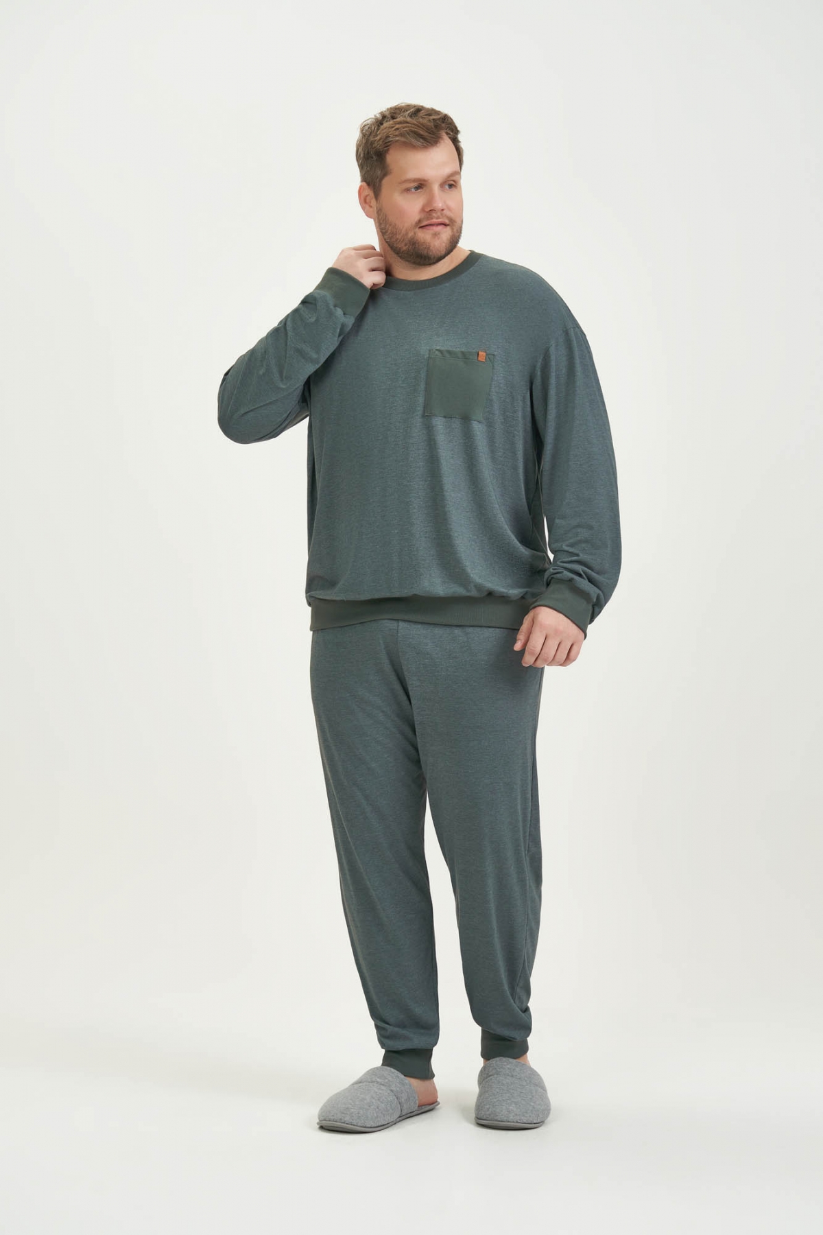 PIJAMA MASCULINO MOLETINHO PLUS COR COM AMOR