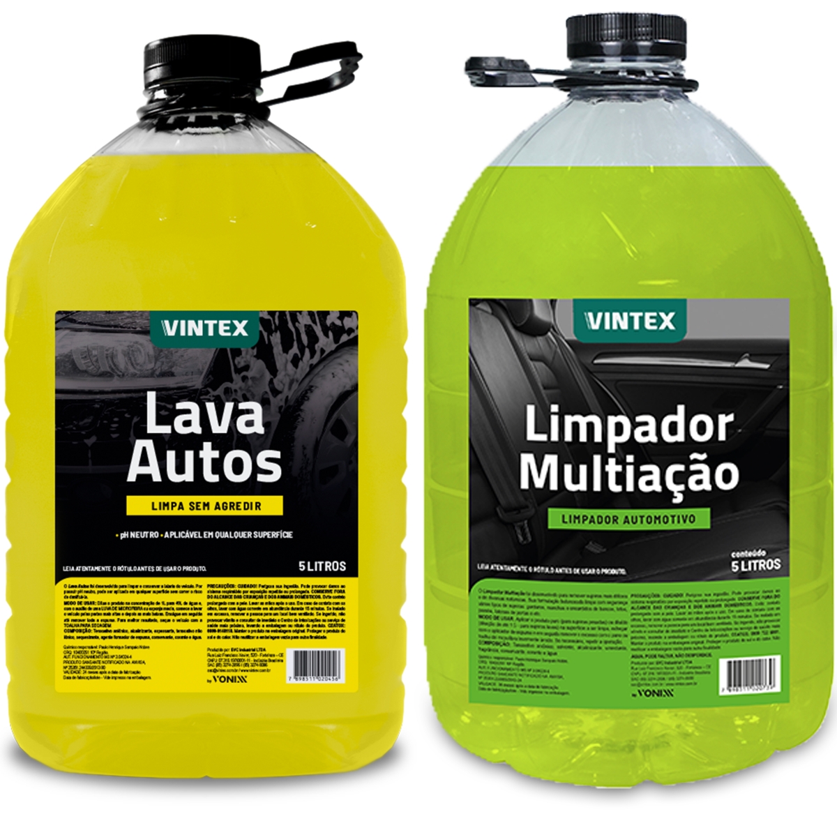 KIT LAVA AUTOS + LIMPADOR MULTIAÇÃO 5L VONIXX