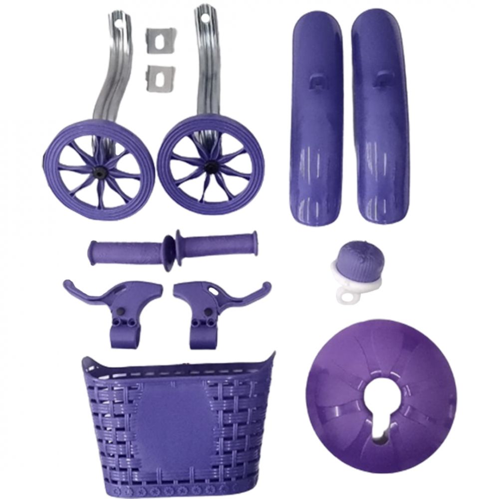 KIT PLASTICO ARO 16 ROXA C/CESTA S/RODA (WESTER)