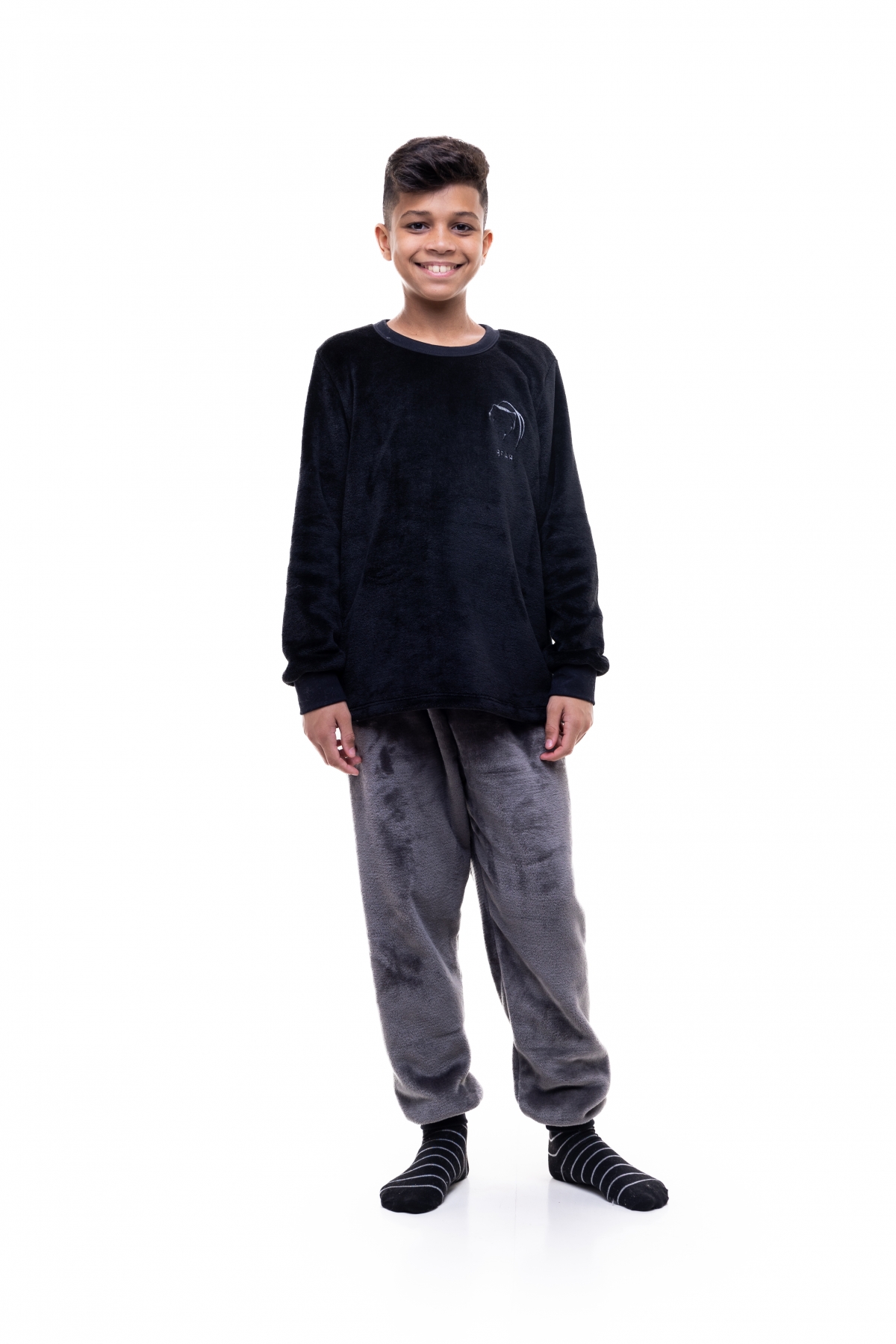 PIJAMA MASCULINO INFANTIL FLEECE URSO BOCEJINHO