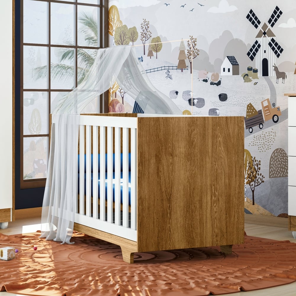 Berço Mini Cama com Colchão Life Tigus Baby 