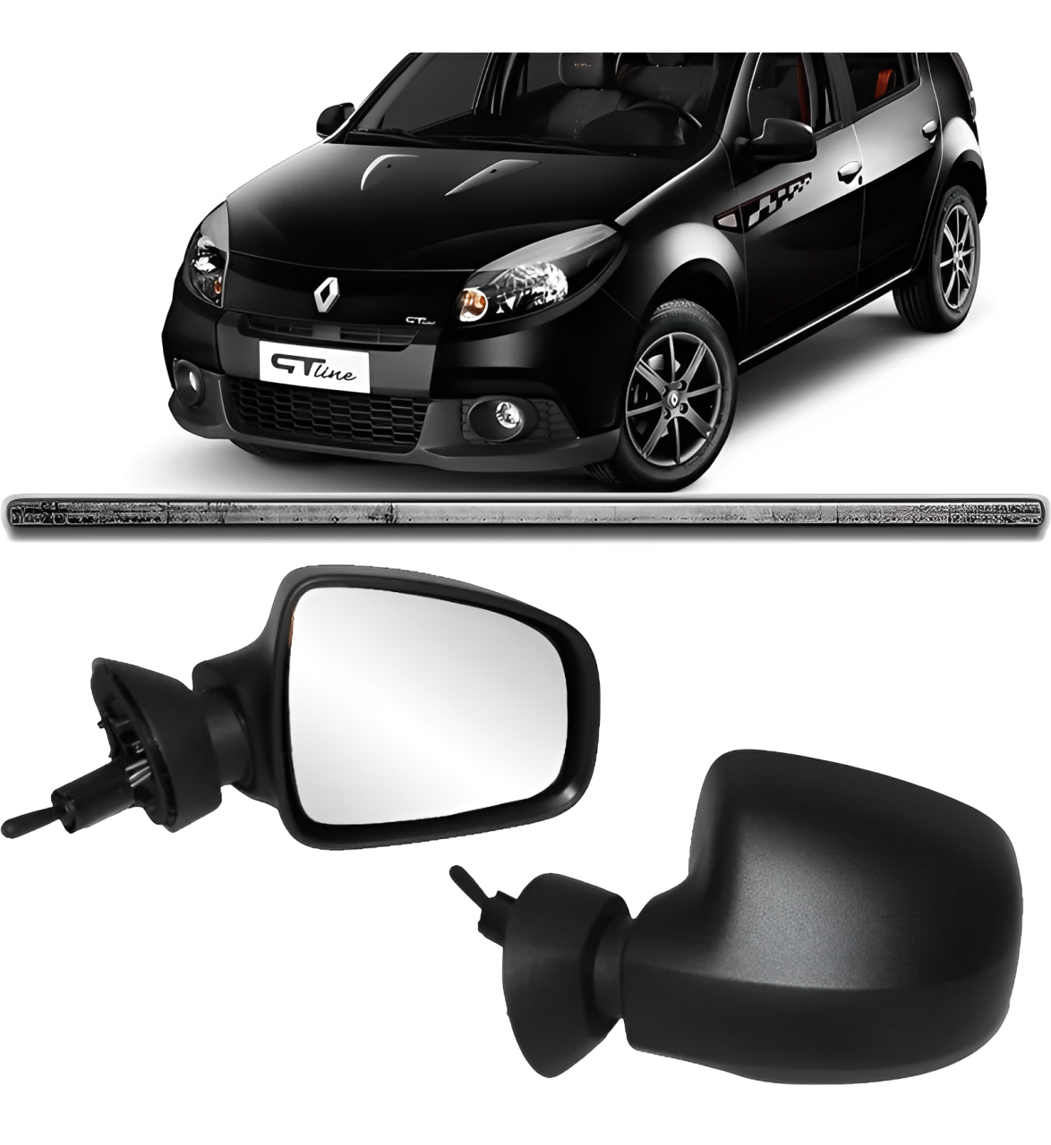 RETROVISOR EXTERNO LOGAN SANDERO 2010 ATE 2013 COM CONTROLE