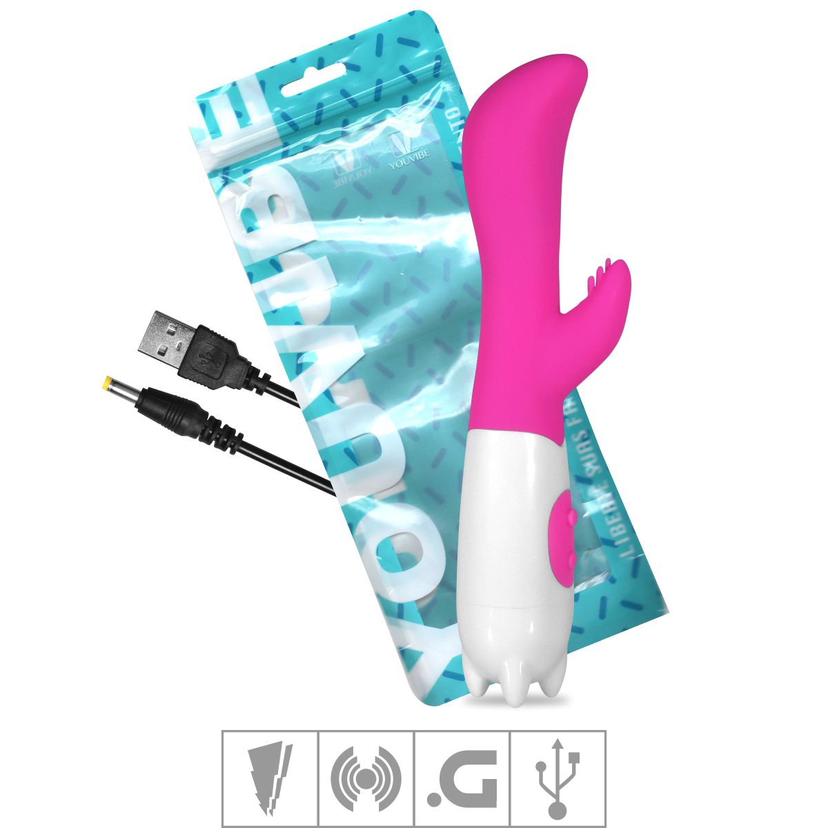 VIBRADOR PONTO G RECARREGÁVEL G-SPOT VP (PG008R-ST262) - ROSA