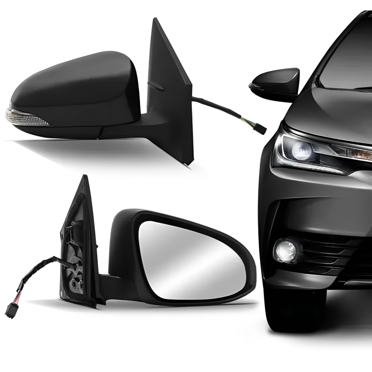 RETROVISOR COROLLA 2015 ATE 2019 ELETRICO RETRATIL COM SETA