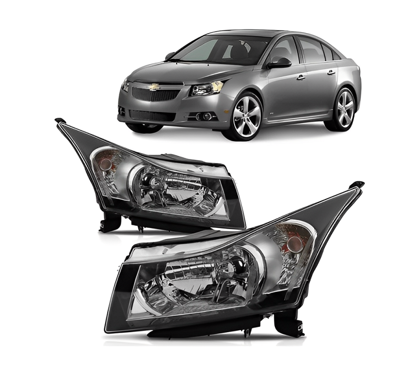 FAROL CRUZE 2011 A 2014 MOLDURA PRETA MASCARA CROMADA LD/LE