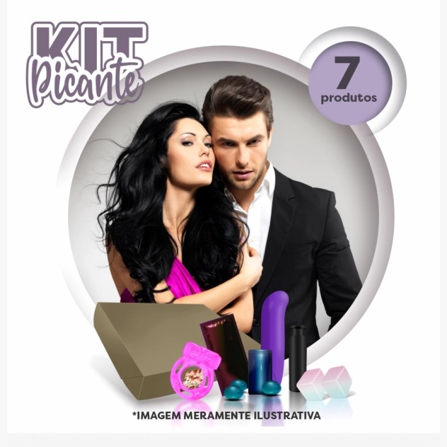 KIT HÉTERO PICANTE 7 ITENS E CAIXA