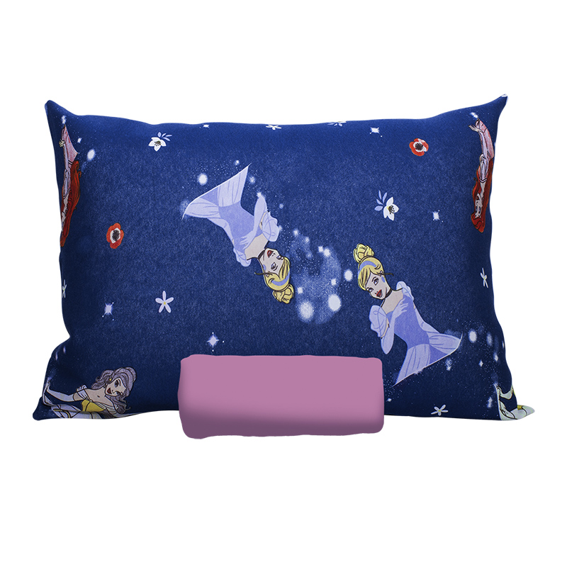 Jogo de Cama Portallar Solteiro Malha Mista Disney Friendly Princesses 2 Pçs Rose