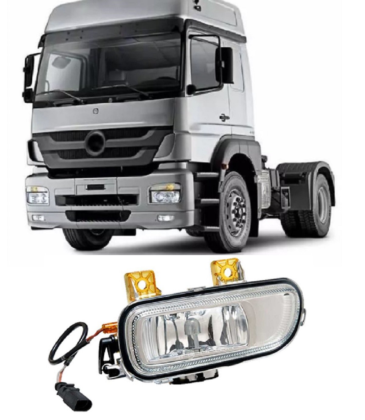 FAROL AUXILIAR MERCEDES AXOR 2005 EM DIANTE ORGUS - ESQUERDO