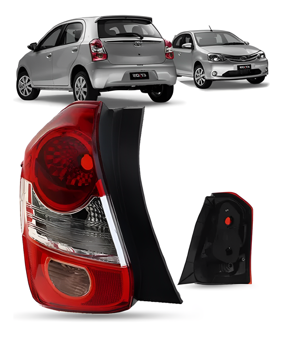 LANTERNA TRASEIRA ETIOS HATCH S/LUZ RE 2013 A 2017 ESQUERDA