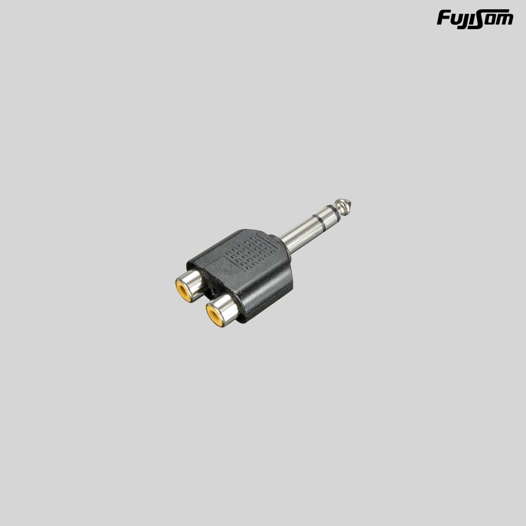 ADAPTADOR P10 STEREO/ 2 JACK RCA PLASTICO