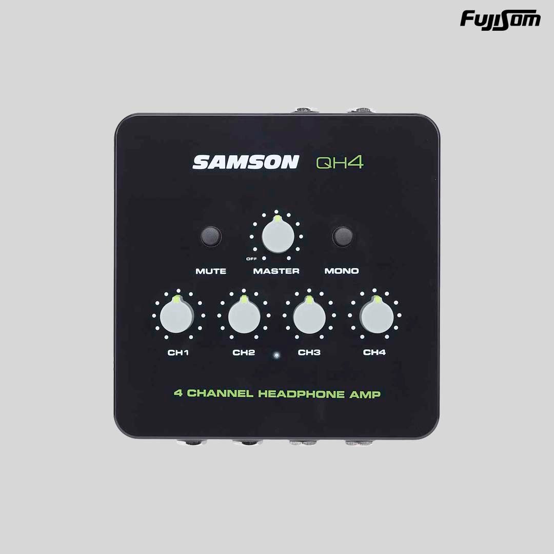 AMPLIFICADOR SAMSON PARA FONE QH-4 PRETO 4 CANAIS