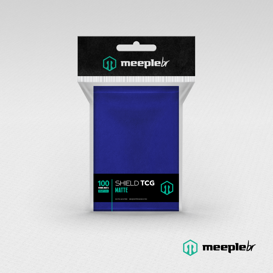 SLEEVES MEEPLEBR TCG MATTE 100 AZUL