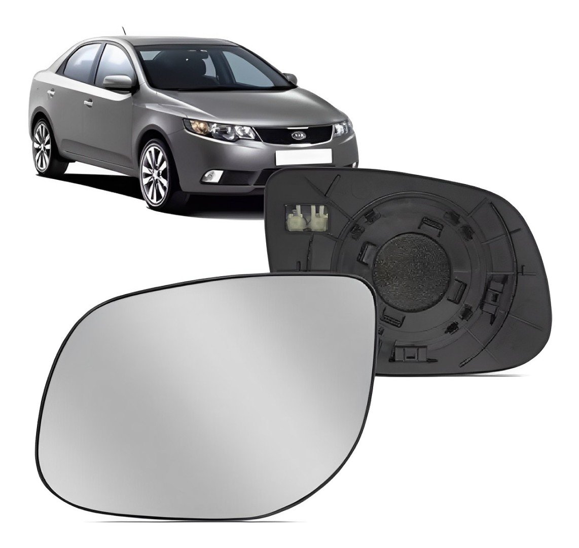 LENTE REFIL RETROVISOR C/BASE ESQUERD KIA CERATO 2009 A 2012