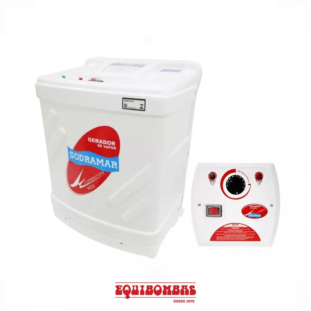 Gerador Vapor Sauna 12kw 220v Trifásico + Comando Analógico (Sodramar)