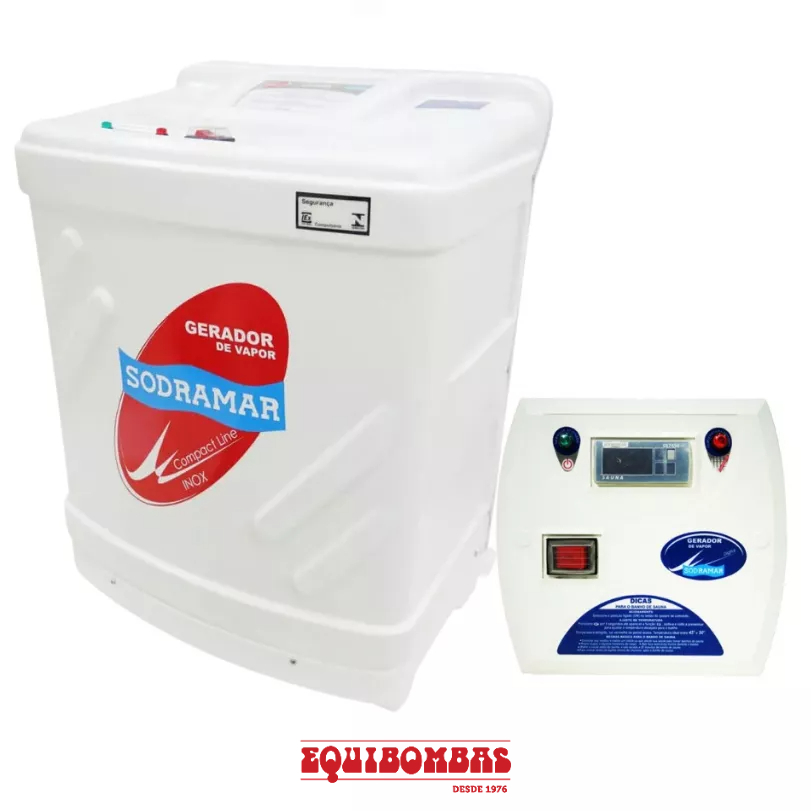 Gerador Vapor Sauna 9kw 220v Trifásico + Quadro Digital (Sodramar)