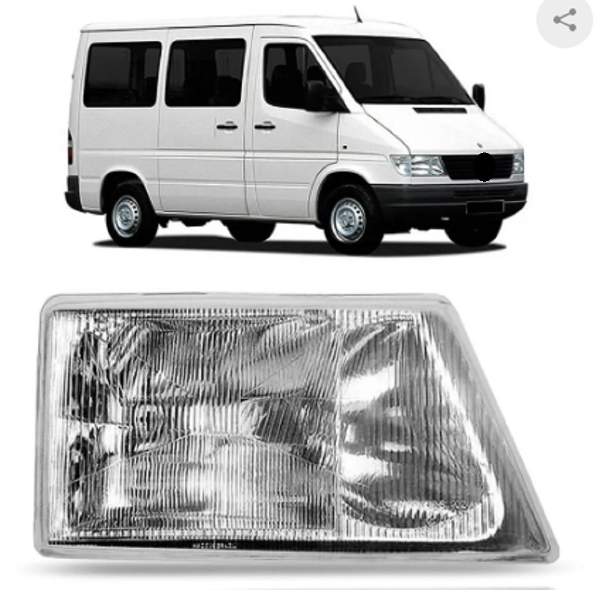 LENTE FAROL SPRINTER 1995 A 2002 DIREITO/PASSAGEIRO - ORGUS