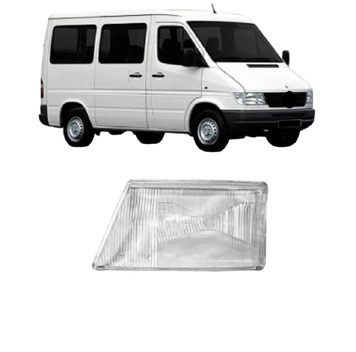 LENTE FAROL SPRINTER 1995 A 2002 ESQUERDO MOTORISTA ORGUS