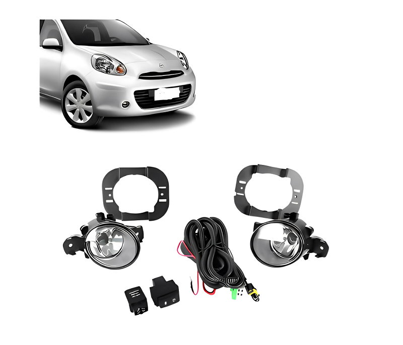 KIT FAROL AUXILIAR MARCH 2012 A 2014 SEM MOLDURA LD/LE
