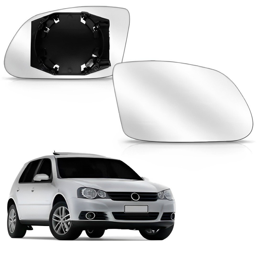 REFIL RETROVISOR C/BASE LADO DIREITO POLO/ GOLF 2008 A 2015