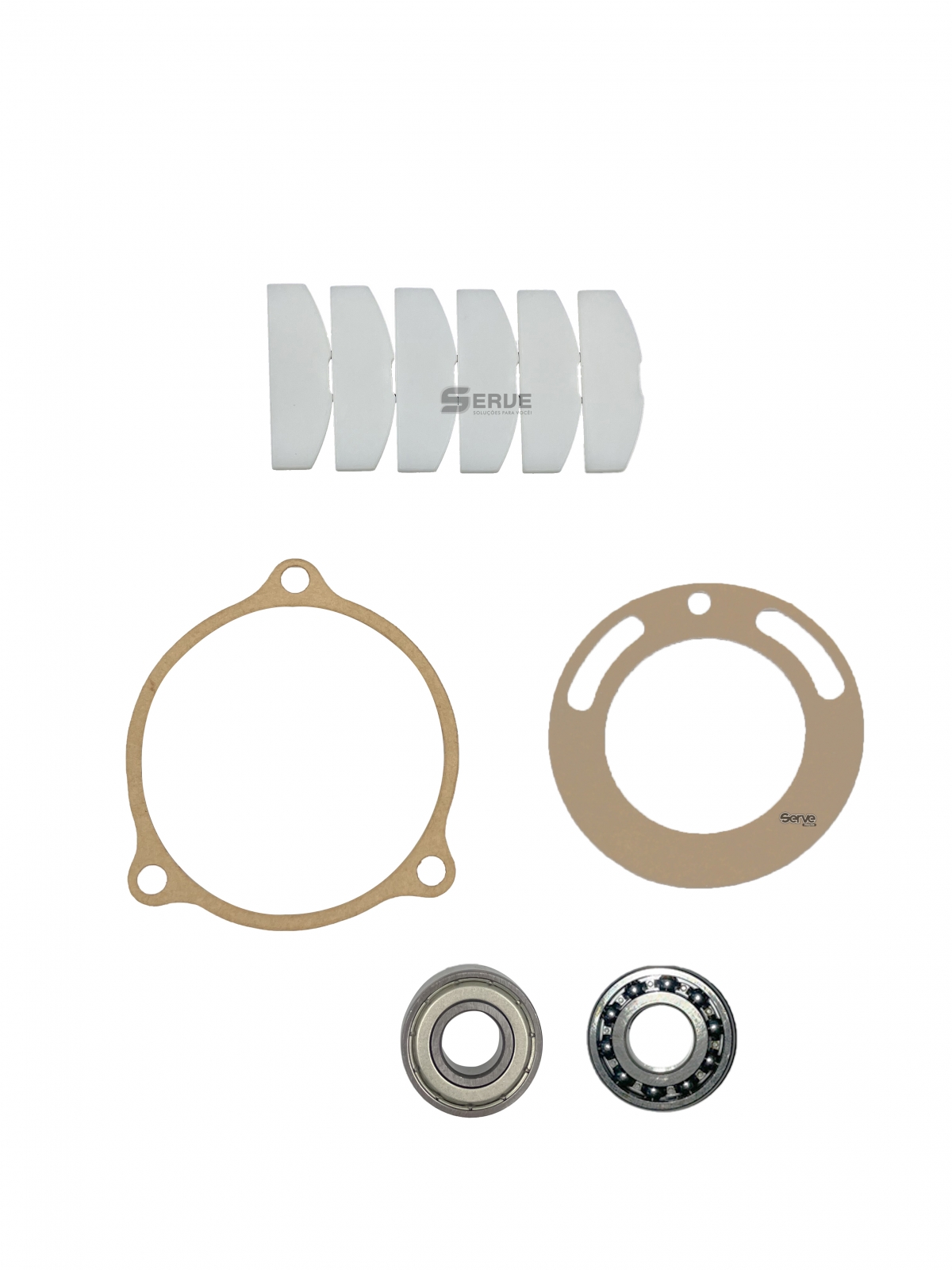 Kit Palhetas Chave Impacto 1/2´´ 69 kgf/m com Juntas e Rolamentos Kingtony 33411-040