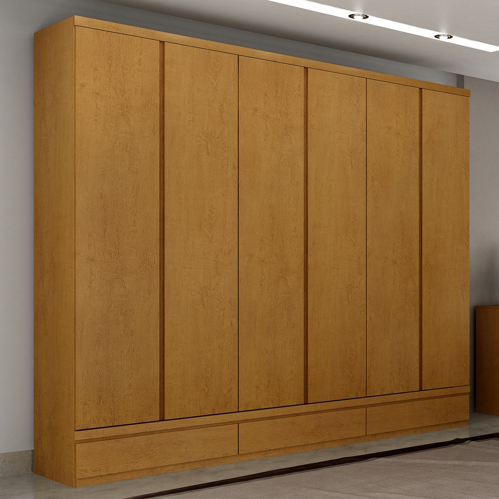 Roupeiro 6 Portas 100%MDF Urbano Damasco Texturizado Josandro
