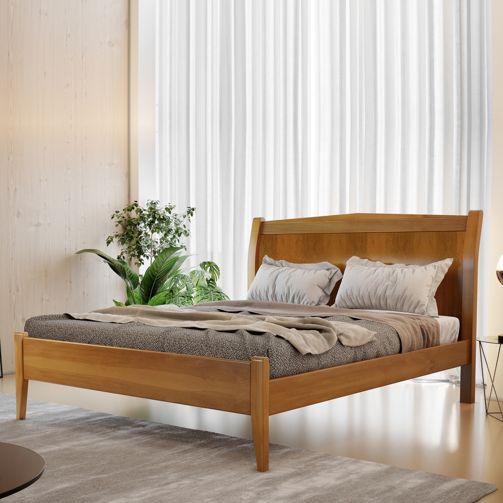 Cama Casal 140cm Harmonia Nogueira Josandro