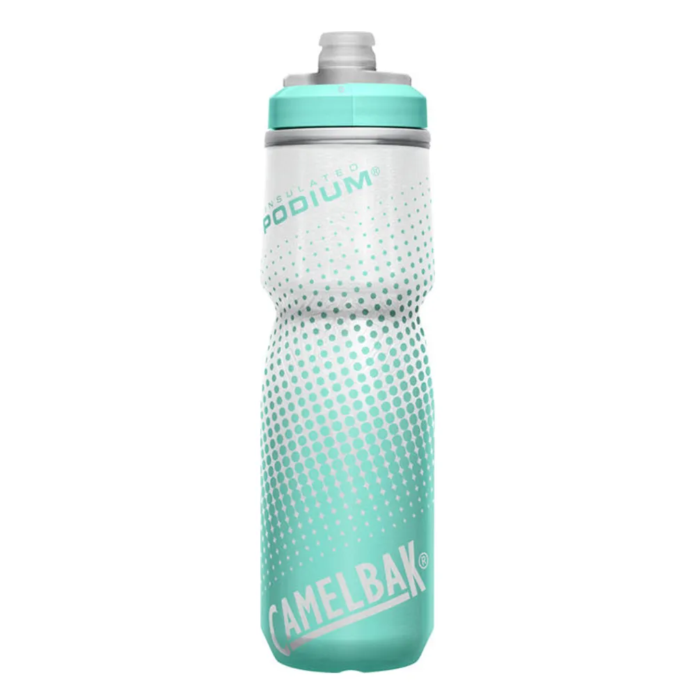 Garrafa CamelBak Podium Chill 710 ml- Azul e branco