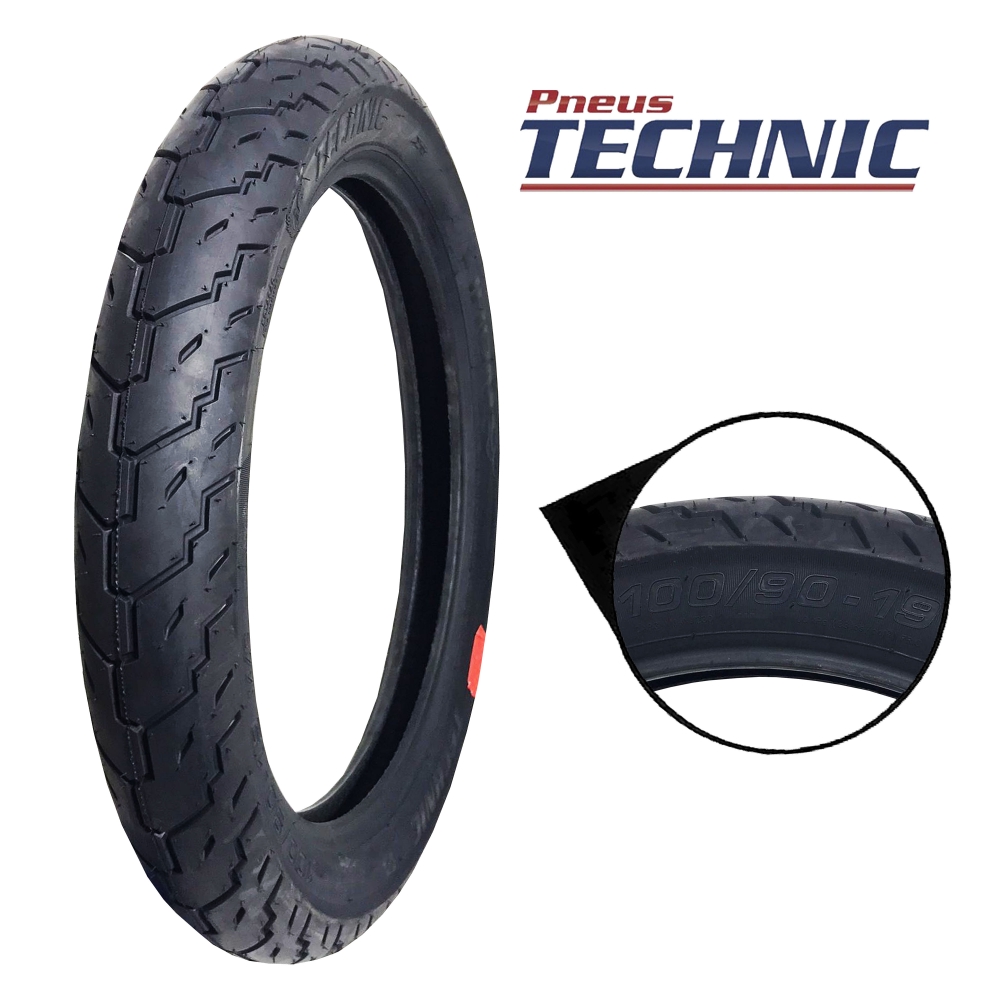 Pneu Moto Iron 100/90-19 Sem Camara Dianteiro Technic 