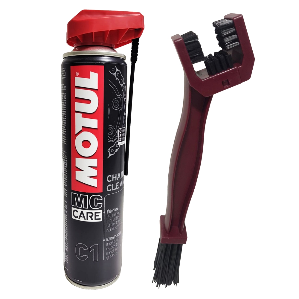 Motul C1 Chain Clean 400ML + Escova P/ Limpar Corrente