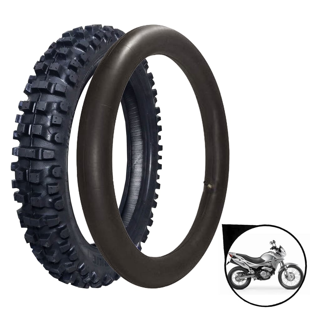 PNEU TRAS. 100/90-17 C/C TMX + CAMARA AR 4.60-17 BROS 125/150