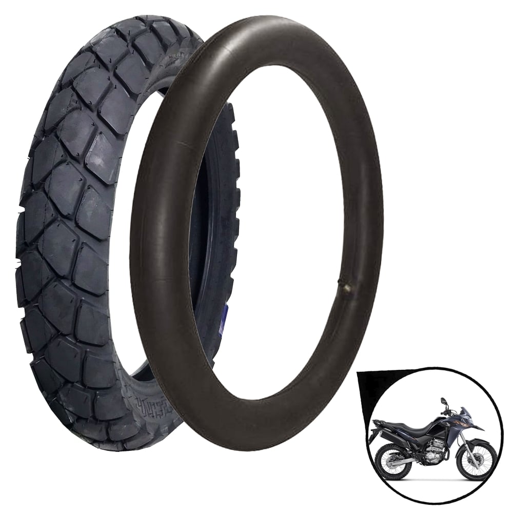 Pneu Tras. 130/80-18 C/C Tec Plus + Camara Ar 4.10-18 Xre 300 /Tornado 250 / Lander 250 / Tenere 250 / Dt 180