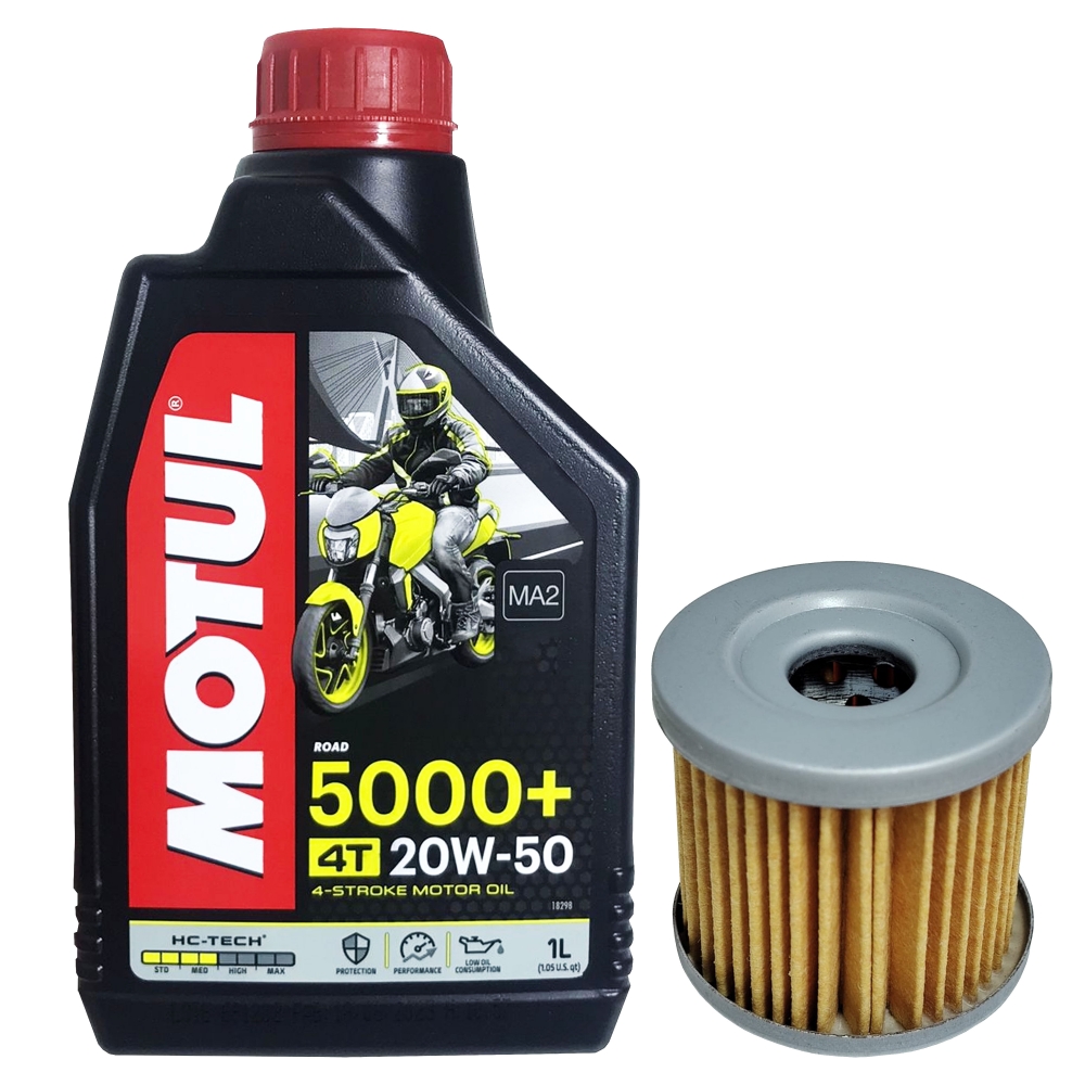 Kit Óleo Motor 5000+ 20w50 + Filtro Óleo Suzuki Yes 125 - Intruder 125