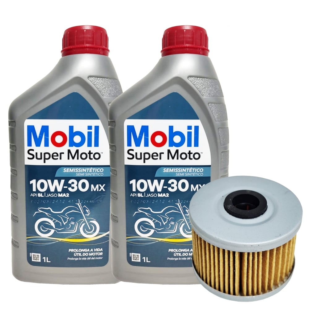 Mobil 2 Litros 10W30 Semi-Sintetico + Filtro Óleo Twister/Cb300