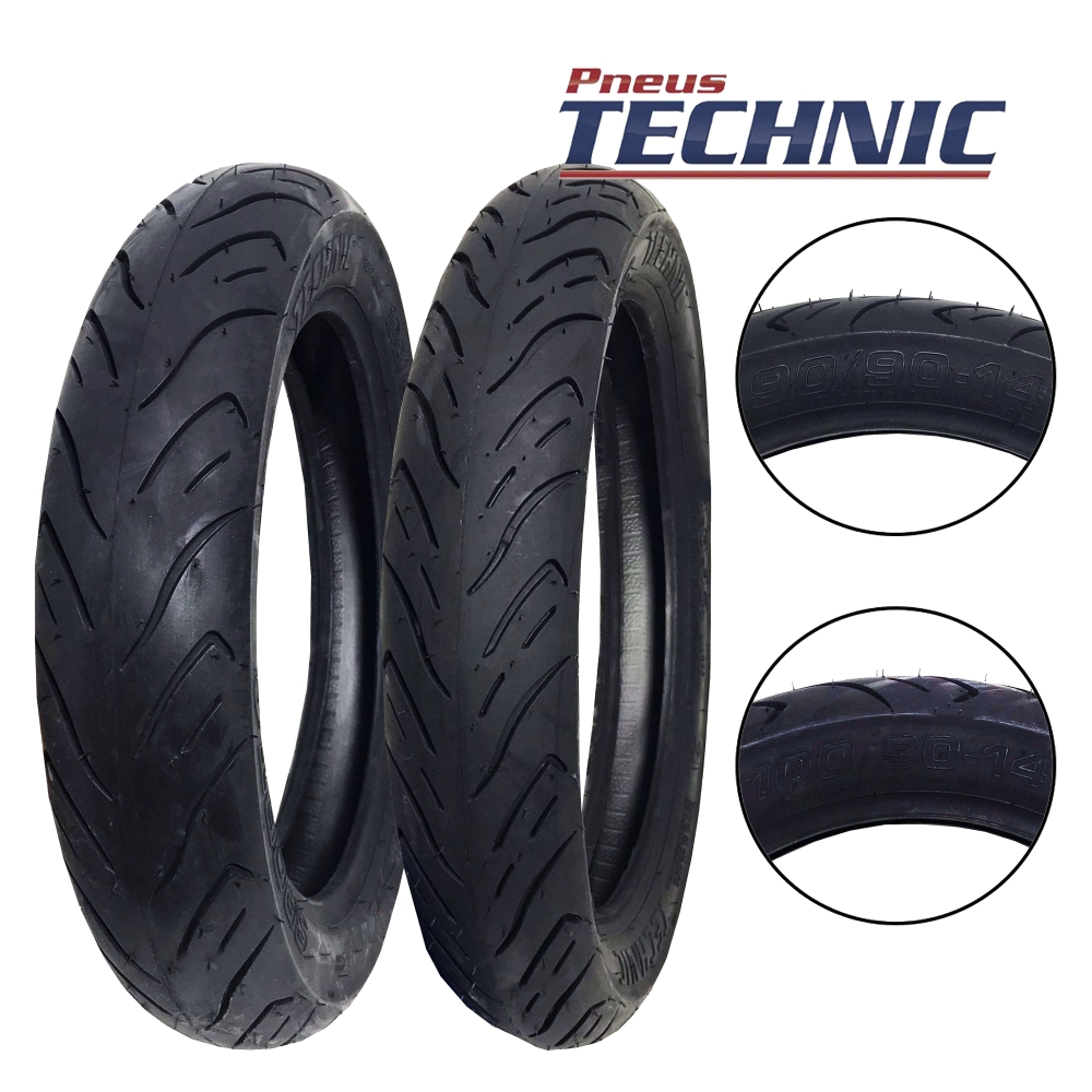 Par Dianteiro 90/90-14 e Traseiro 100/90-14 Sport R Pcx 150 Sem Camara Technic