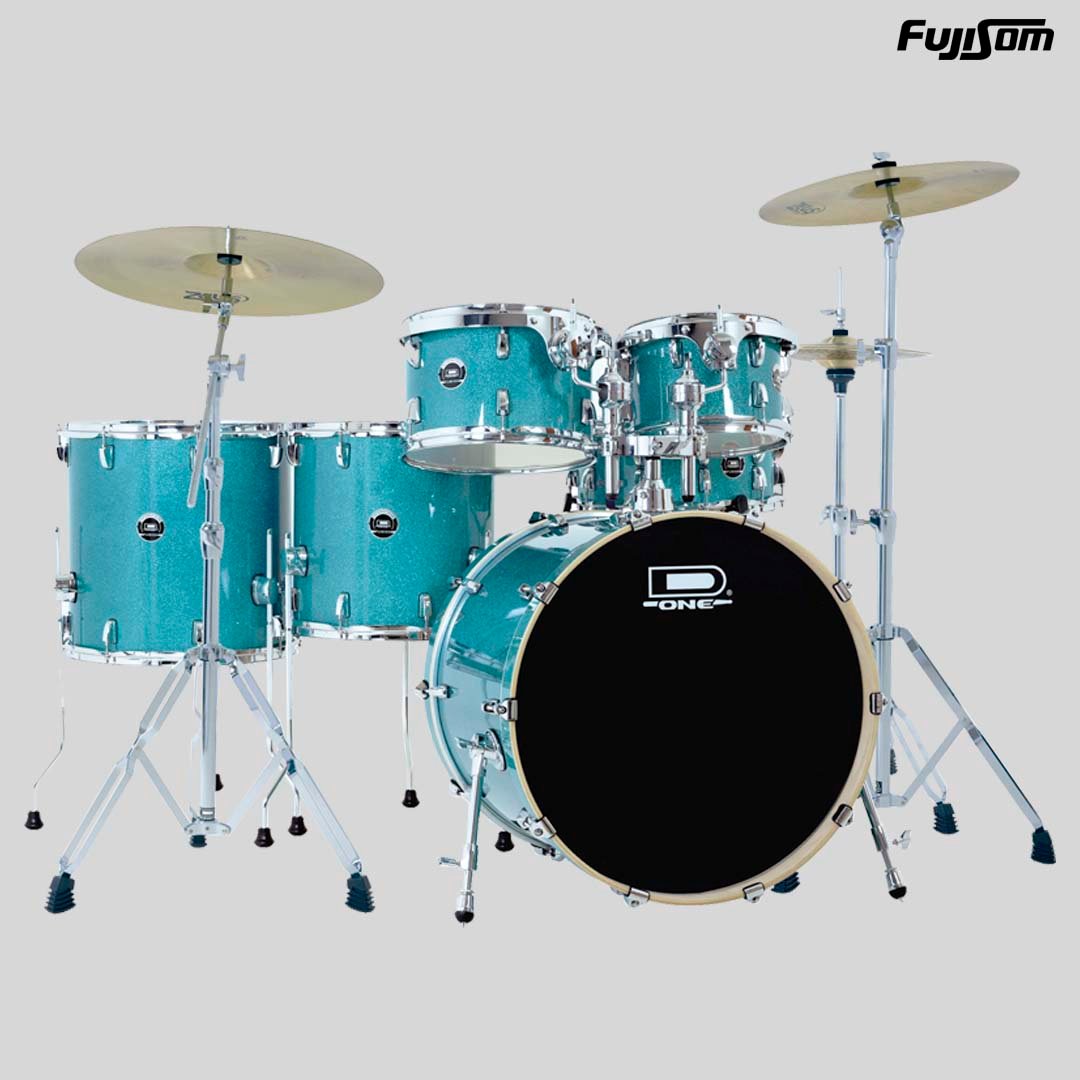 BATERIA ACÚSTICA D-ONE DF22AS ACQUA SPARKLE COM FERRAGEM