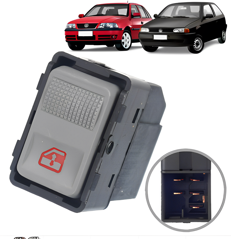 INTERRUPTOR VIDRO ELETRICO GOL G2/G3 1995 A 2005 CINZA AMBAR