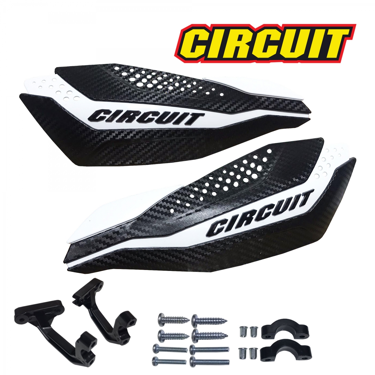 Protetor Mão Circuit Dakar- Carbono / Branco