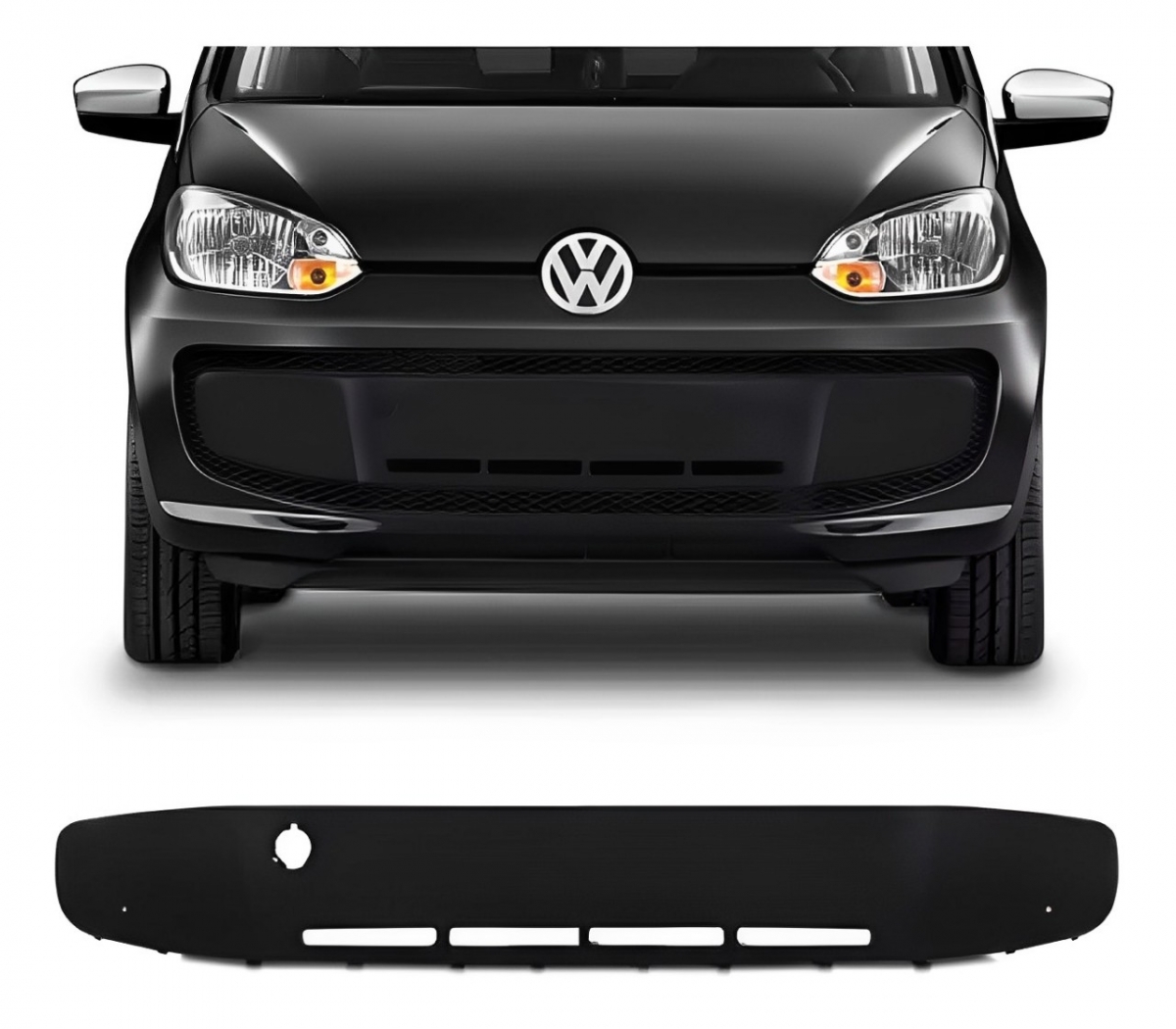 GRADE PRETA CENTRAL PARACHOQUE SEM FURO VW UP 2014 A 2017