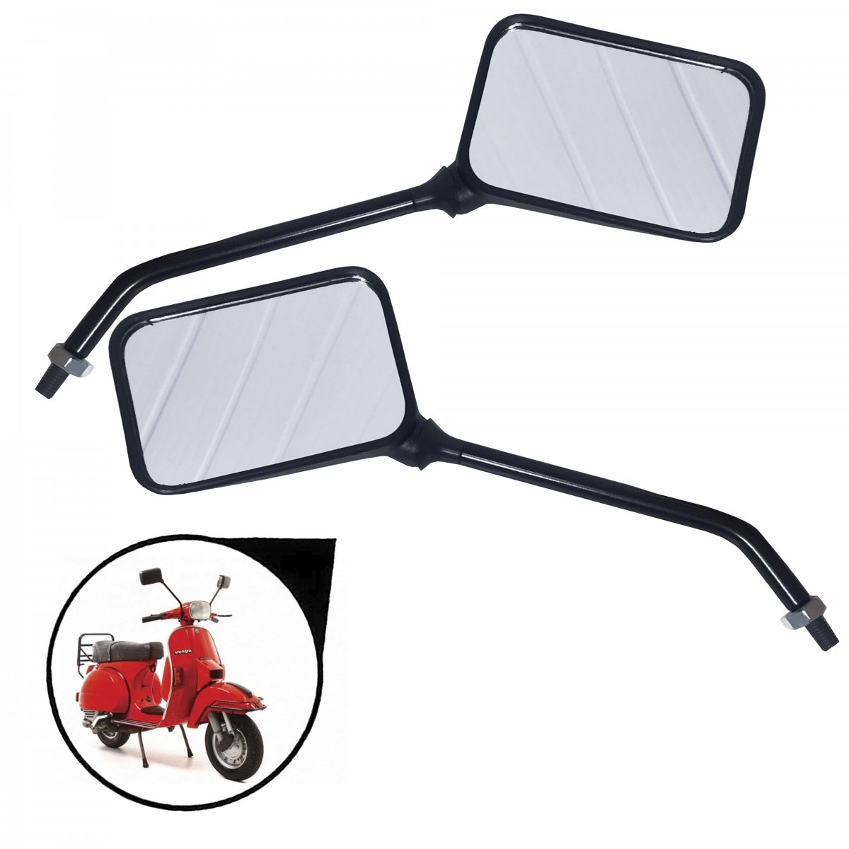 Par Retrovisor New Vespa Px200 Rosca Normal