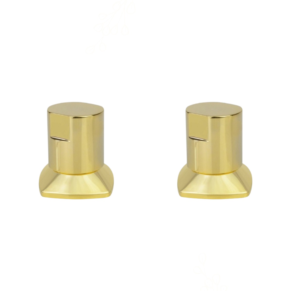 Kit 02 und Acabamento Registro Dourado Ouro Encaixe Padrao Deca Docol 1.2 e 3.4